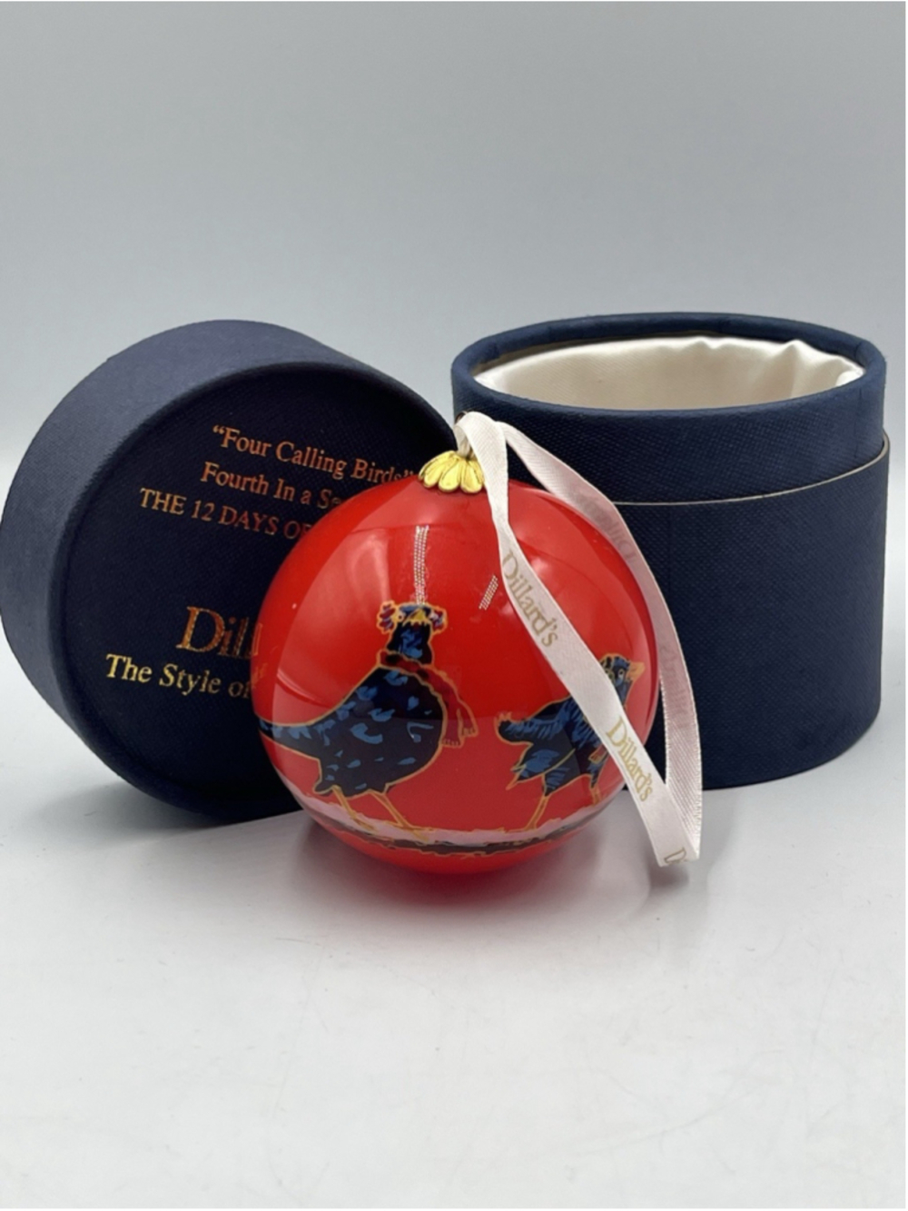 NOS Dillards "Four Calling Birds" 12 Days Of Christmas. BEAUTIFUL COLLECTIBLE